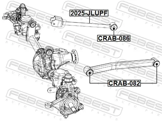 Lagerung, Lenker Vorderachse unten FEBEST CRAB-082 Bild Lagerung, Lenker Vorderachse unten FEBEST CRAB-082