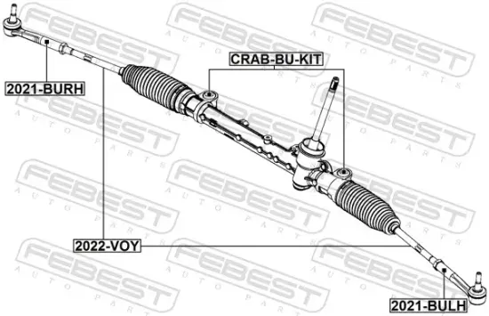 Lagerung, Lenkgetriebe FEBEST CRAB-BU-KIT Bild Lagerung, Lenkgetriebe FEBEST CRAB-BU-KIT