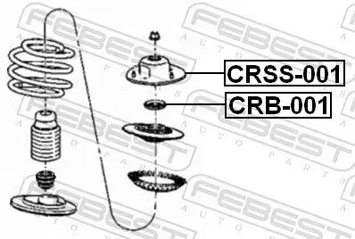 Wälzlager, Federbeinstützlager Vorderachse FEBEST CRB-001 Bild Wälzlager, Federbeinstützlager Vorderachse FEBEST CRB-001