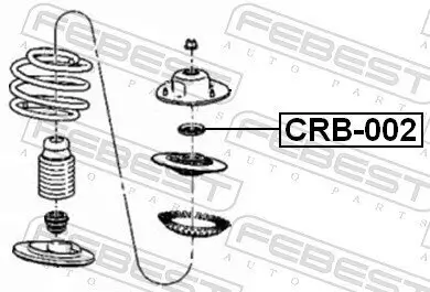 Wälzlager, Federbeinstützlager Vorderachse FEBEST CRB-002 Bild Wälzlager, Federbeinstützlager Vorderachse FEBEST CRB-002
