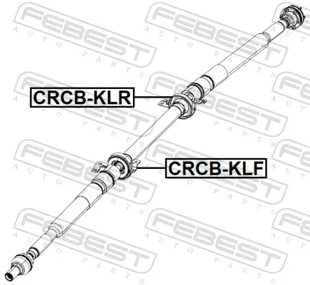 Lager, Gelenkwellenmittellager hinten FEBEST CRCB-KLR Bild Lager, Gelenkwellenmittellager hinten FEBEST CRCB-KLR