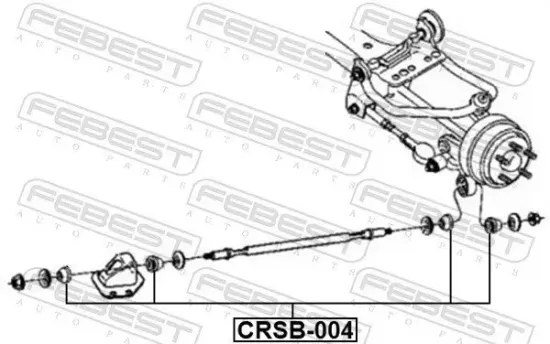 Lagerung, Lenker hinten Hinterachse unten FEBEST CRSB-004 Bild Lagerung, Lenker hinten Hinterachse unten FEBEST CRSB-004