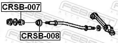 Lagerung, Lenker Mitte Vorderachse unten FEBEST CRSB-008 Bild Lagerung, Lenker Mitte Vorderachse unten FEBEST CRSB-008