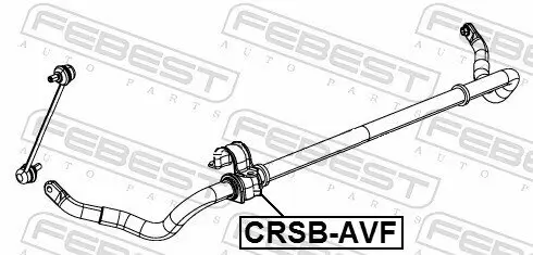 Lagerung, Stabilisator Vorderachse FEBEST CRSB-AVF Bild Lagerung, Stabilisator Vorderachse FEBEST CRSB-AVF
