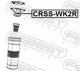 Federbeinstützlager Hinterachse FEBEST CRSS-WK2R Bild Federbeinstützlager Hinterachse FEBEST CRSS-WK2R