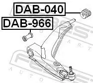 Lagerung, Lenker Vorderachse unten vorne FEBEST DAB-966 Bild Lagerung, Lenker Vorderachse unten vorne FEBEST DAB-966