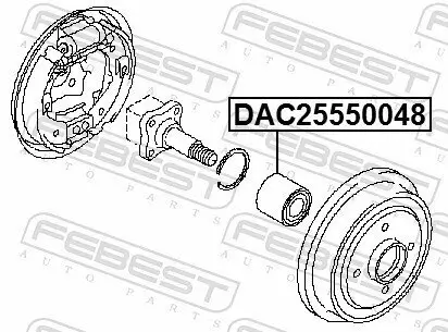 Radlager Hinterachse beidseitig FEBEST DAC25550048 Bild Radlager Hinterachse beidseitig FEBEST DAC25550048