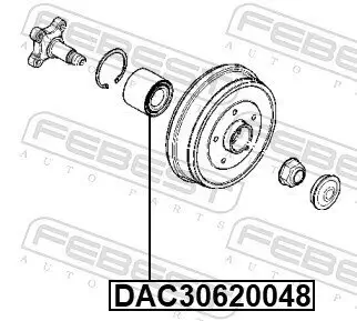 Radlager Hinterachse FEBEST DAC30620048 Bild Radlager Hinterachse FEBEST DAC30620048