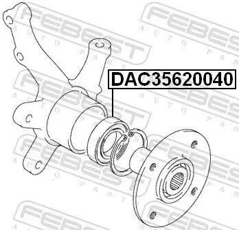 Radlager Vorderachse beidseitig FEBEST DAC35620040 Bild Radlager Vorderachse beidseitig FEBEST DAC35620040