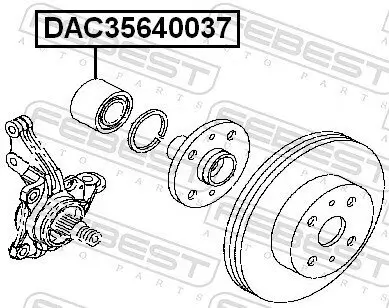 Radlager FEBEST DAC35640037 Bild Radlager FEBEST DAC35640037