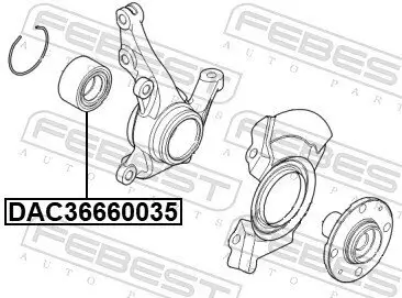 Radlager FEBEST DAC36660035 Bild Radlager FEBEST DAC36660035