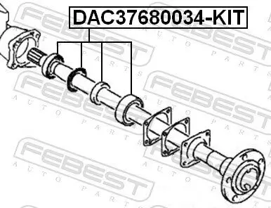 Radlagersatz Hinterachse FEBEST DAC37680034-KIT Bild Radlagersatz Hinterachse FEBEST DAC37680034-KIT