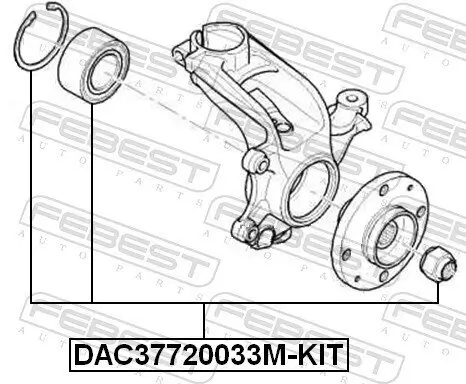Radlagersatz Vorderachse FEBEST DAC37720033M-KIT Bild Radlagersatz Vorderachse FEBEST DAC37720033M-KIT
