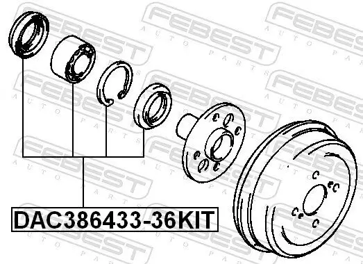 Radlagersatz FEBEST DAC386433-36KIT Bild Radlagersatz FEBEST DAC386433-36KIT