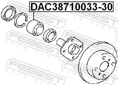 Radlager Vorderachse beidseitig FEBEST DAC38710033-30 Bild Radlager Vorderachse beidseitig FEBEST DAC38710033-30