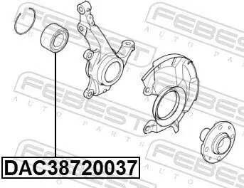 Radlager FEBEST DAC38720037 Bild Radlager FEBEST DAC38720037