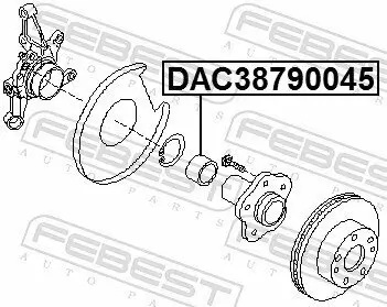 Radlager Hinterachse beidseitig FEBEST DAC38790045 Bild Radlager Hinterachse beidseitig FEBEST DAC38790045