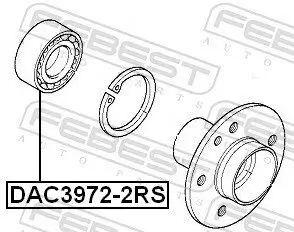 Radlager Vorderachse beidseitig FEBEST DAC3972-2RS Bild Radlager Vorderachse beidseitig FEBEST DAC3972-2RS