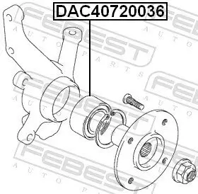Radlager Vorderachse beidseitig FEBEST DAC40720036 Bild Radlager Vorderachse beidseitig FEBEST DAC40720036
