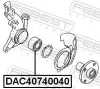 Radlager Vorderachse beidseitig FEBEST DAC40740040 Bild Radlager Vorderachse beidseitig FEBEST DAC40740040