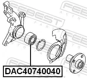 Radlager Vorderachse beidseitig FEBEST DAC40740040 Bild Radlager Vorderachse beidseitig FEBEST DAC40740040