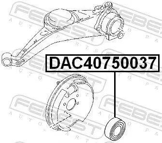 Radlager Hinterachse beidseitig FEBEST DAC40750037 Bild Radlager Hinterachse beidseitig FEBEST DAC40750037