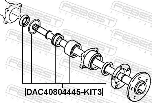 Radlagersatz FEBEST DAC40804445-KIT3 Bild Radlagersatz FEBEST DAC40804445-KIT3