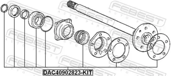 Radlagersatz FEBEST DAC40902823-KIT Bild Radlagersatz FEBEST DAC40902823-KIT