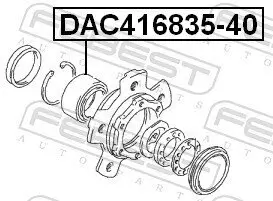 Radlager Vorderachse beidseitig FEBEST DAC416835-40 Bild Radlager Vorderachse beidseitig FEBEST DAC416835-40