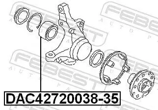 Radlager Vorderachse beidseitig FEBEST DAC42720038-35 Bild Radlager Vorderachse beidseitig FEBEST DAC42720038-35