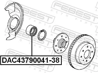 Radlager Vorderachse beidseitig FEBEST DAC43790041-38 Bild Radlager Vorderachse beidseitig FEBEST DAC43790041-38