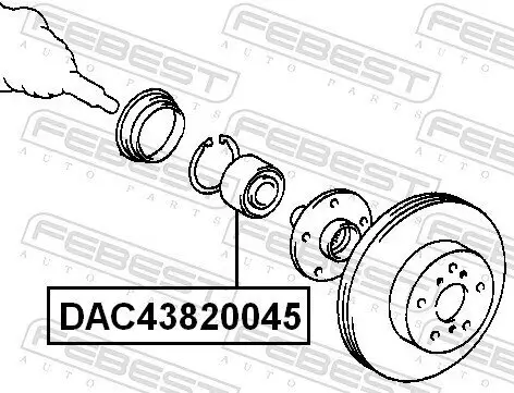 Radlager FEBEST DAC43820045 Bild Radlager FEBEST DAC43820045