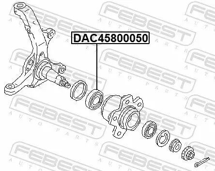 Radlager Vorderachse beidseitig FEBEST DAC45800050 Bild Radlager Vorderachse beidseitig FEBEST DAC45800050