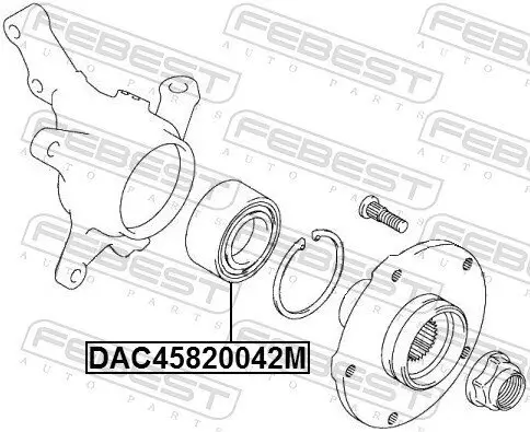 Radlager FEBEST DAC45820042M Bild Radlager FEBEST DAC45820042M