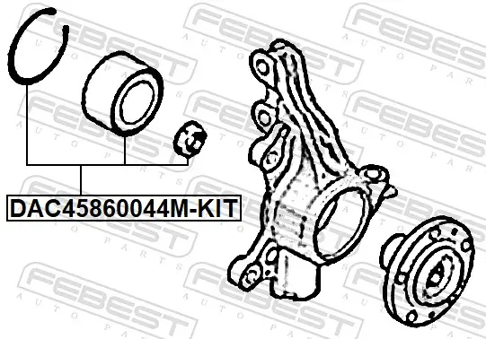 Radlagersatz Vorderachse FEBEST DAC45860044M-KIT Bild Radlagersatz Vorderachse FEBEST DAC45860044M-KIT