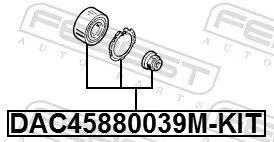 Radlagersatz FEBEST DAC45880039M-KIT Bild Radlagersatz FEBEST DAC45880039M-KIT