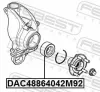 Radlager Hinterachse beidseitig FEBEST DAC48864042M92 Bild Radlager Hinterachse beidseitig FEBEST DAC48864042M92