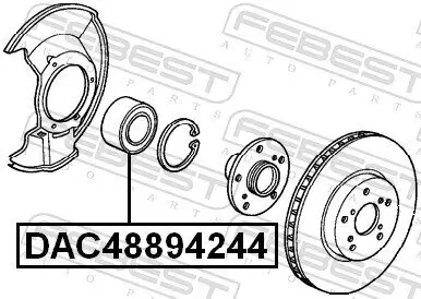 Radlager Vorderachse beidseitig FEBEST DAC48894244 Bild Radlager Vorderachse beidseitig FEBEST DAC48894244