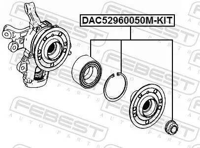 Radlagersatz FEBEST DAC52960050M-KIT Bild Radlagersatz FEBEST DAC52960050M-KIT