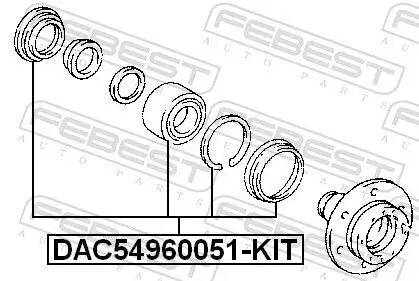 Radlagersatz Vorderachse FEBEST DAC54960051-KIT Bild Radlagersatz Vorderachse FEBEST DAC54960051-KIT