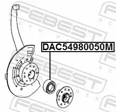 Radlager Vorderachse beidseitig FEBEST DAC54980050M Bild Radlager Vorderachse beidseitig FEBEST DAC54980050M