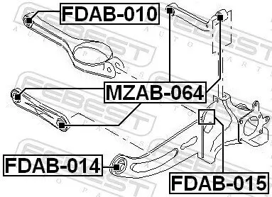 Lagerung, Lenker FEBEST FDAB-015 Bild Lagerung, Lenker FEBEST FDAB-015