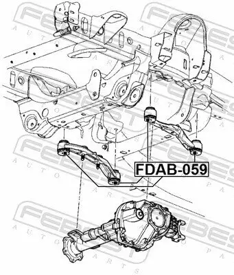 Lagerung, Differential Vorderachse FEBEST FDAB-059 Bild Lagerung, Differential Vorderachse FEBEST FDAB-059