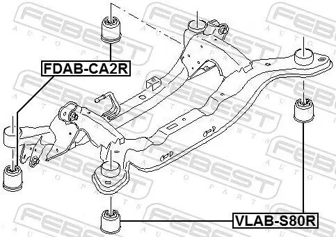 Lagerung, Achskörper FEBEST FDAB-CA2R Bild Lagerung, Achskörper FEBEST FDAB-CA2R