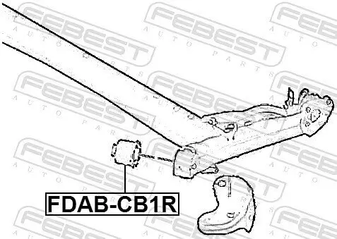 Lagerung, Achskörper FEBEST FDAB-CB1R Bild Lagerung, Achskörper FEBEST FDAB-CB1R