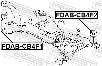 Lagerung, Achskörper FEBEST FDAB-CB4F2 Bild Lagerung, Achskörper FEBEST FDAB-CB4F2