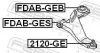 Lagerung, Lenker Vorderachse unten hinten FEBEST FDAB-GEB Bild Lagerung, Lenker Vorderachse unten hinten FEBEST FDAB-GEB