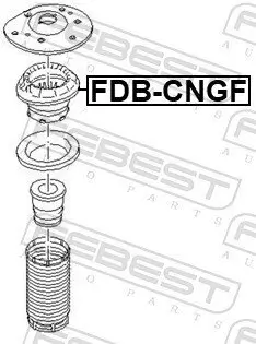 Wälzlager, Federbeinstützlager Vorderachse FEBEST FDB-CNGF Bild Wälzlager, Federbeinstützlager Vorderachse FEBEST FDB-CNGF