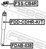 Schutzkappe/Faltenbalg, Stoßdämpfer Hinterachse FEBEST FDD-CDHR-KIT Bild Schutzkappe/Faltenbalg, Stoßdämpfer Hinterachse FEBEST FDD-CDHR-KIT