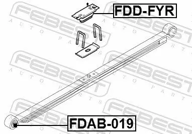 Blattfederanschlag, Zusatzfeder FEBEST FDD-FYR Bild Blattfederanschlag, Zusatzfeder FEBEST FDD-FYR